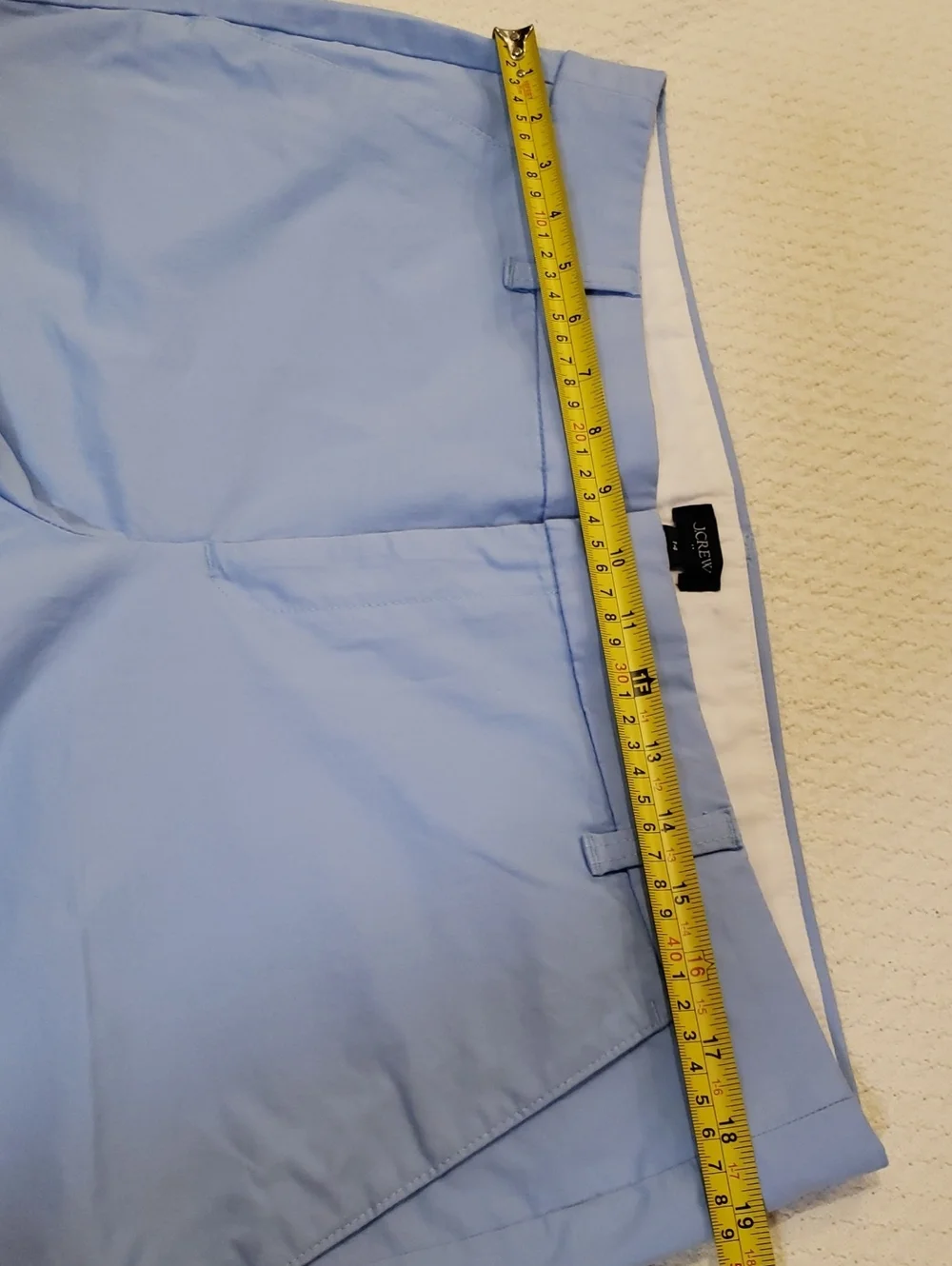 J. Crew Men's Light Blue Flat Front Chino Shorts